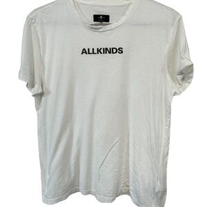 7 For All Mankind Los Angeles ALLKINDS Soft White Women’s S L T-Shirt